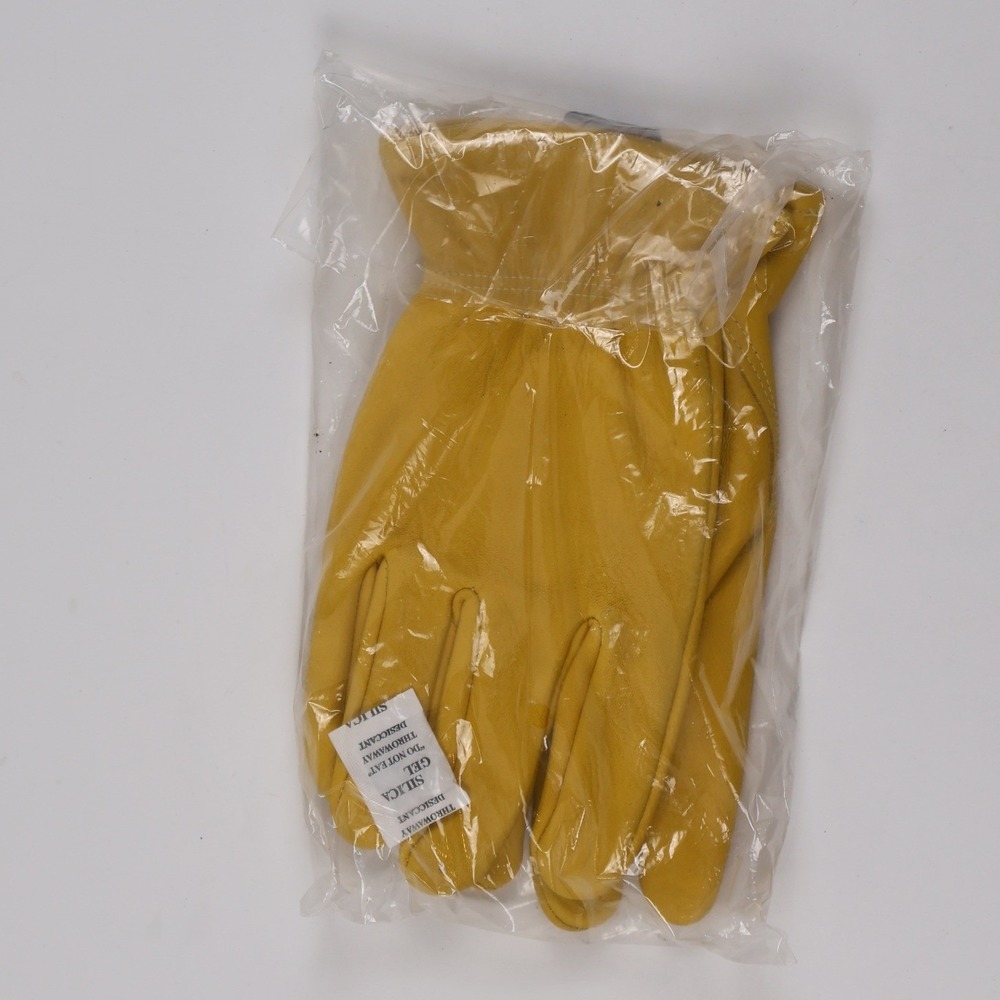 Deerskin Leather Work Gloves Keystone Thumb Yellow Large NWT Leather